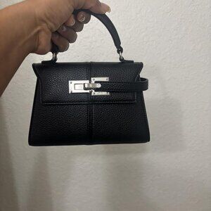 🆕Jw Pei Women‎ Black Vegan Leather Imported Elegant Sustainable Top Handle Bag